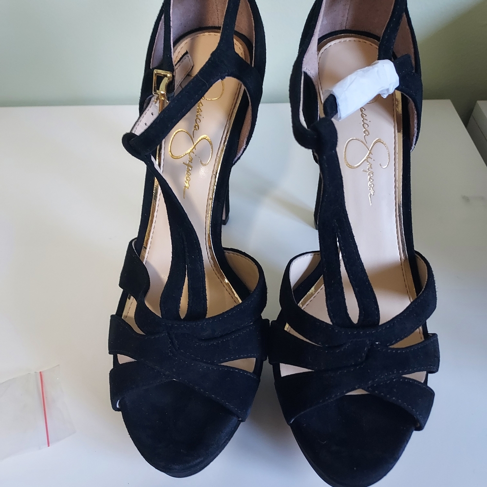 Jessica Simpson Black Strappy Heels